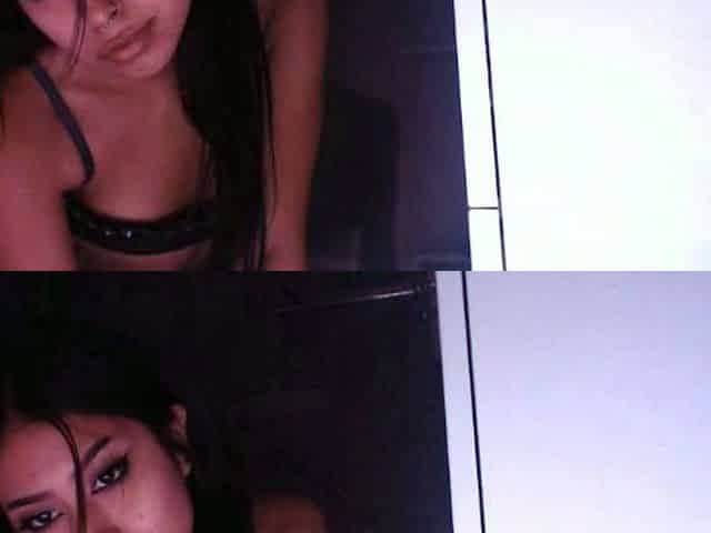 Cute amateur brunette naughty in solo jerking show on camera