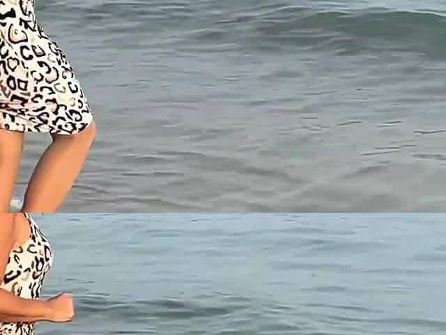 Blond teen babe fuck an old guy outdoors