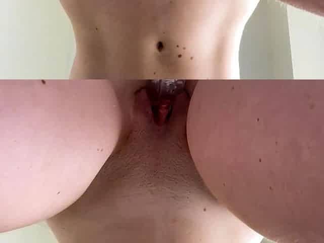 Brunette and her toys have close up masturbation sex