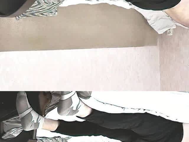 Hawt cutie in short Tshirt out of pants in bedroom in couch with an granddad adult neighbour. Teenager