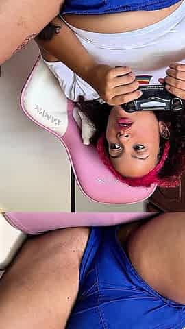 Chubby Girl Farting and Playing Games in Tight Shorts - No Talking