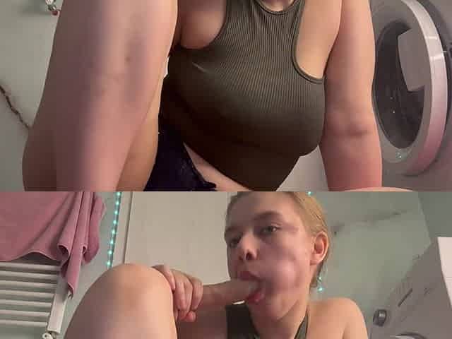 Sloppy Deepthroat with Dildo 24cm! so Wet Nice and a Lot of Saliva