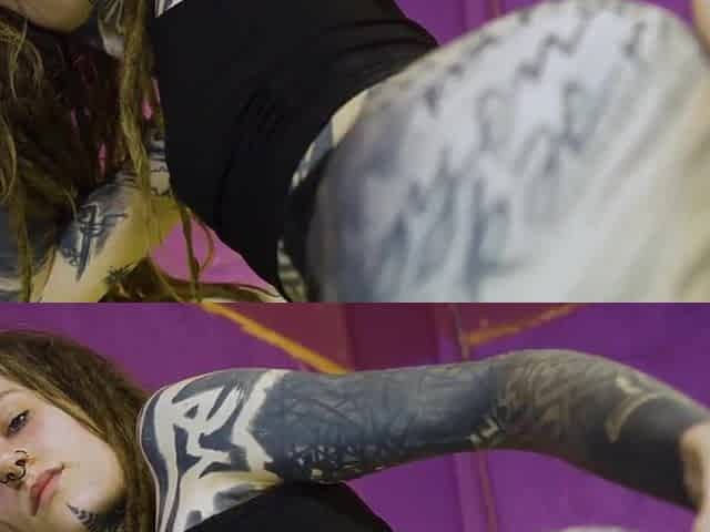Slim Tattooed Hotty Vagina stuffing Dreams