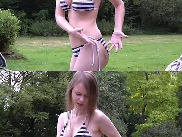 Old man fucks young busty brunette in the ass