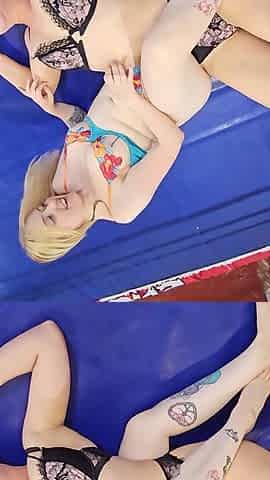 Two Busty Chicks Wrestling for the Top Position