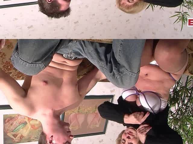 German mature seduces her boyfriend into sex