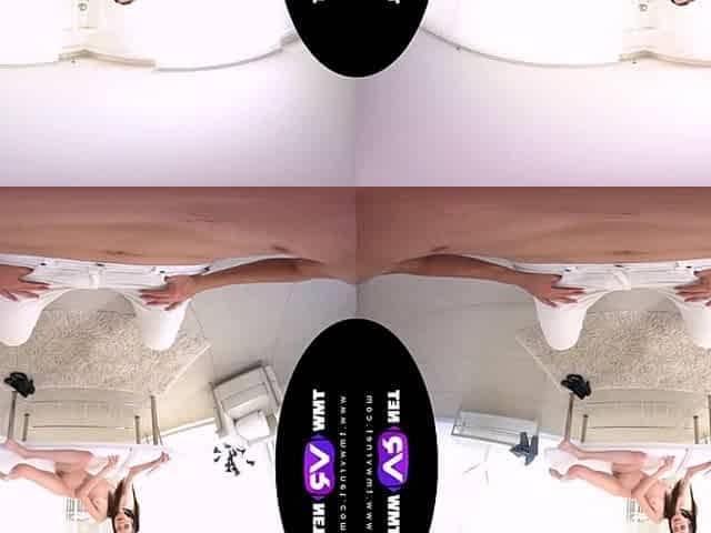 Double Blowjob From A Sweet Girl In Vr - Petite Teen Riding