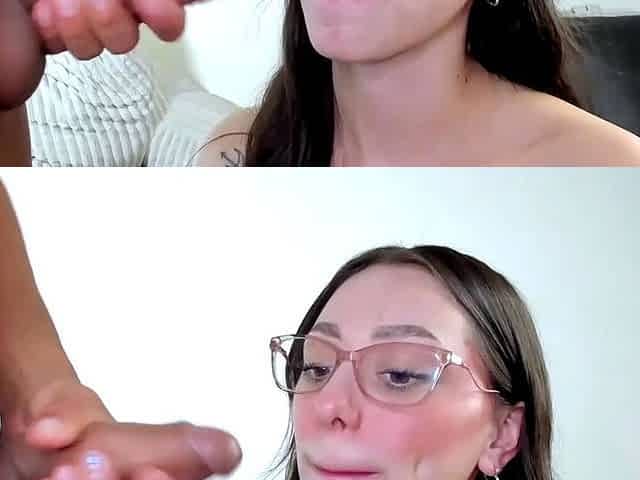 Brace babe blowjob for me