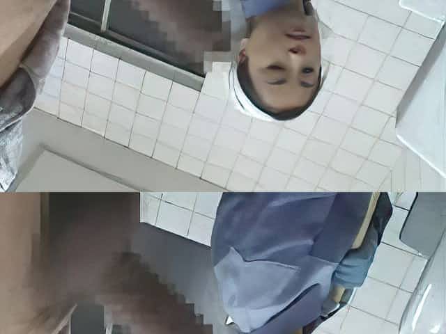 Asian Nurse And Cleaning Lady Help A Patient Jerk Off