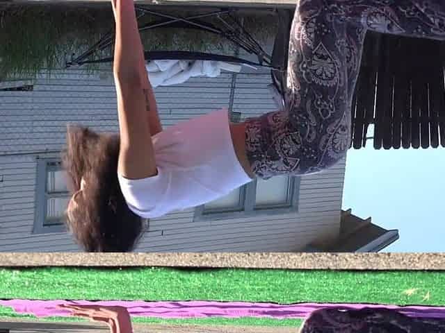 Close Up Feet Whilst Doing Yoga With Viva Athena During Covid-nineteen