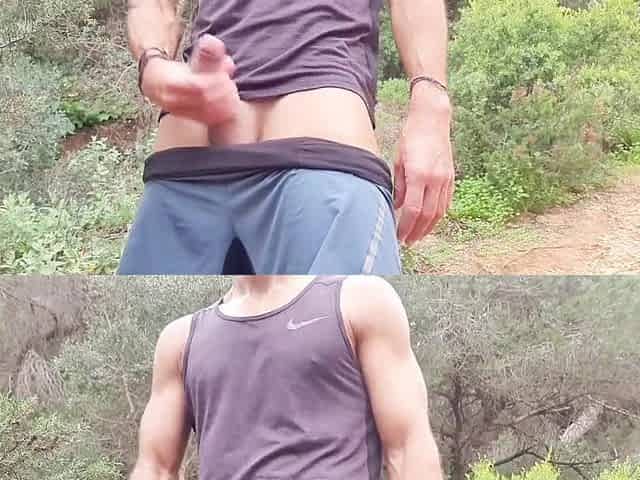Masturbating my jock, Walking and Playing on the Beach until being Nearly Caught! Hotsportfitboy