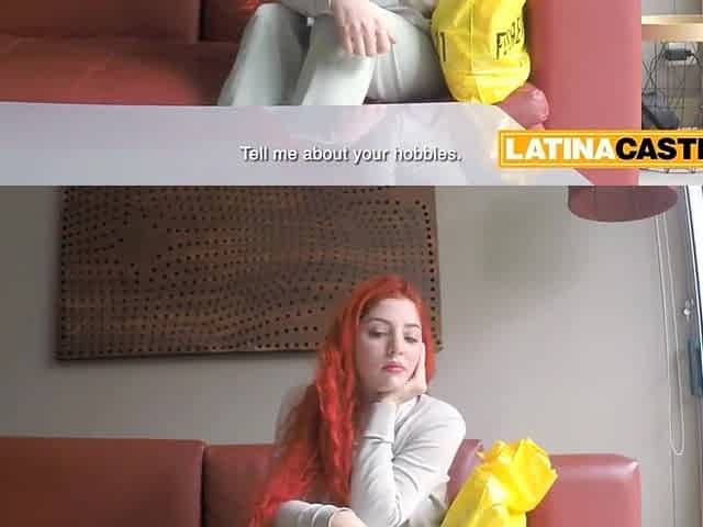 Cute 18yo Redhead Colombian Blows Casting Agent To Get Booked