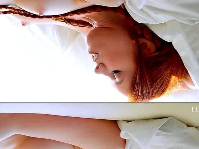 Petite amateur redheaded teen pisses and sucks cock