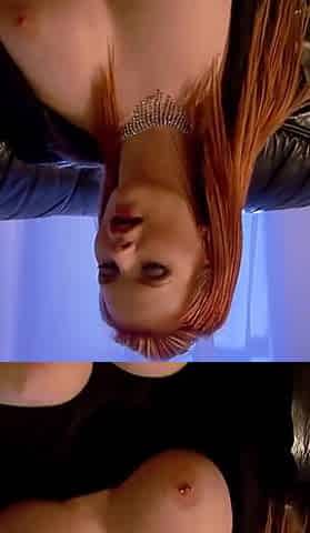 Redhead whore blows off rich pig