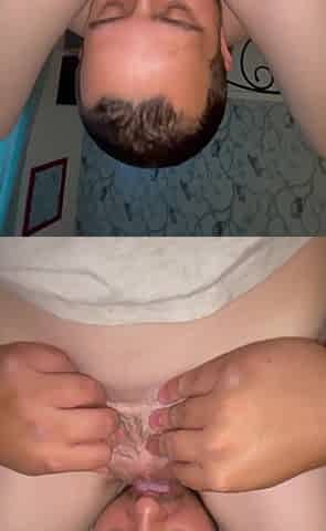 Close up of eating my girlfriends pussy