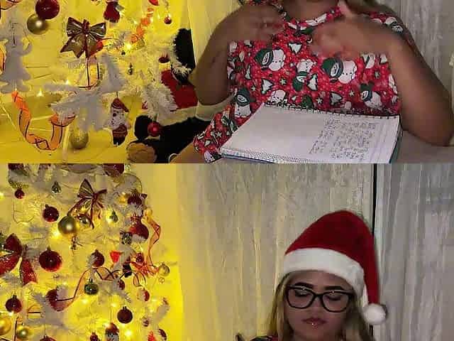 Santa Claus arrives at Christmas to screw