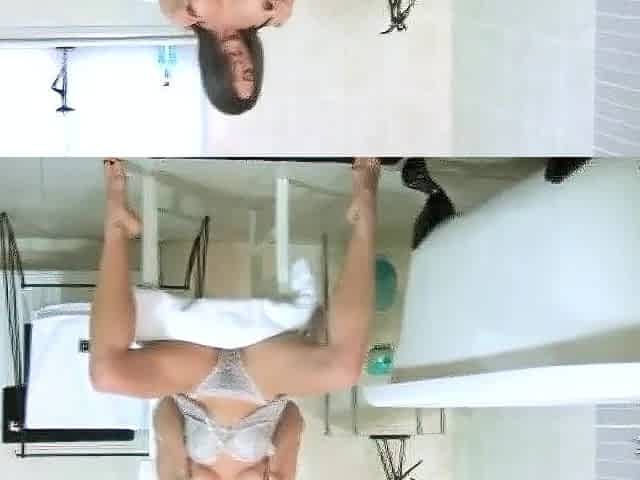 Breasty mother i'd like to fuck fingers herself in the washroom