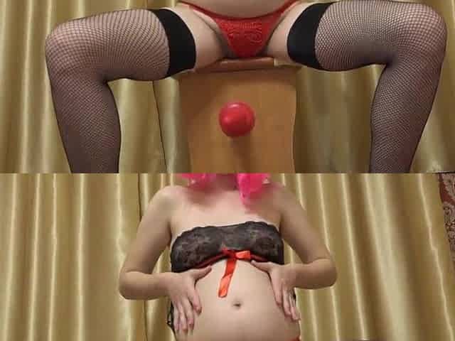 Preggo mother i'd like to fuck with a unshaved snatch masturbates with a vibrator.