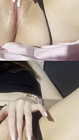 Horny Big Ass Brunette Plays with Her Wet Clit