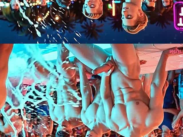 Non-stop muscle boy action at Ibiza's wildest pool fiesta