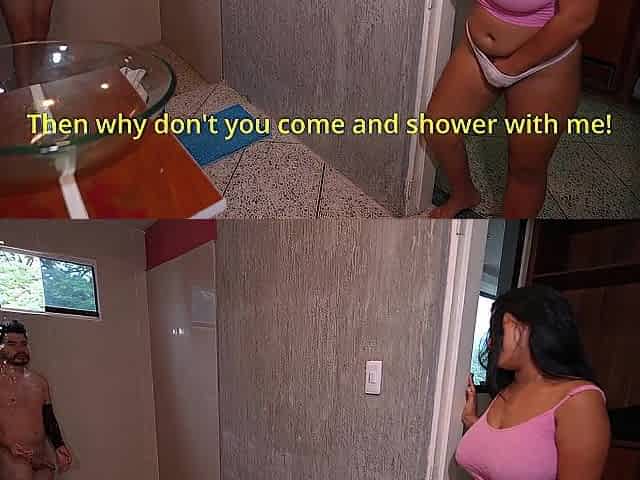 bellattrix Spies on Stepbro in the Shower: Taboo Bang forbidden