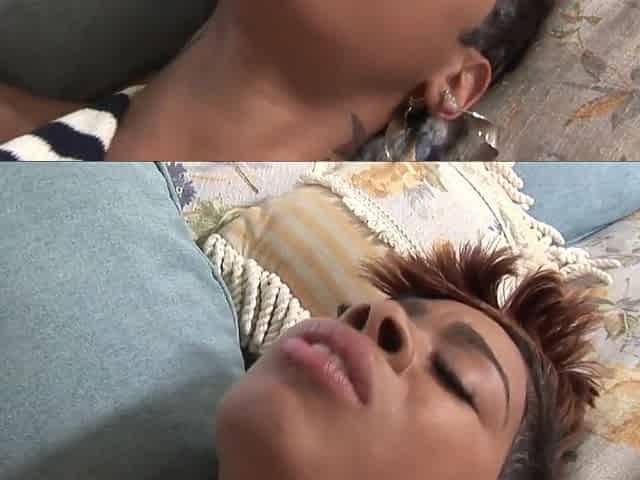Busty Couture With Ebony Skin Fucks Black Cock Enjoying Cum