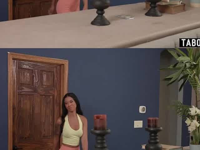 Ebony teen babysitter Ameena Green absolutely caught by the spouse