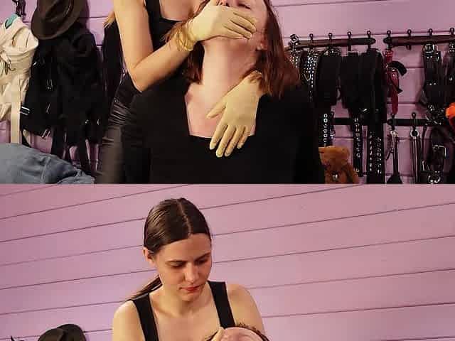 Raiment Ripping Off - Cut the Costume - Lesbo Kinky Play (Arya Grander & Mistresse Priest)