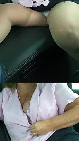 Car Webcam Tits Reveal Flirting on Phone