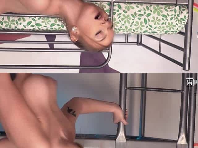 Alluring blonde gives passionate blowjob as payment in hostel