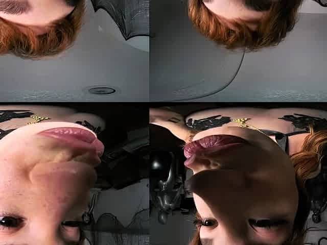 Pink labia close up of naive brunette