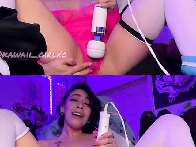 Stacked brunette goes solo toys and masturbation