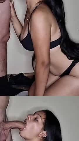 Brunette Latina Sucking and Fucking