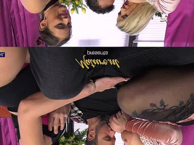 An Old And Young Threesome With Milf Sandy Big Boobs, Her Stepdaughter Melina May And Her Boyfriend