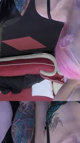 Plenty of Bukkake Facials for Roxy and Piggymouth_2