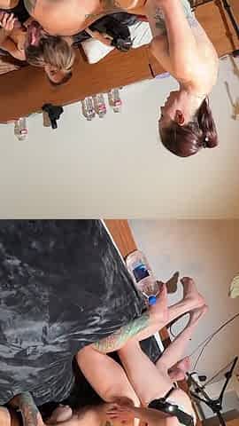 Double Blowjob 2 Girls Totally Drained Balls of 1 Guy