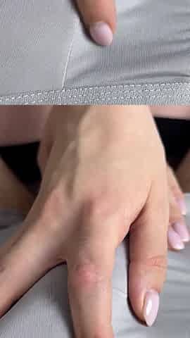 Secretary Climbed Into Her Boss Panties and Came on Her Stockings