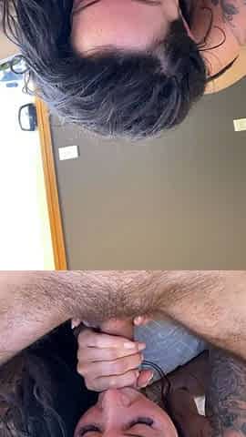 Brunette hardcore blowjob