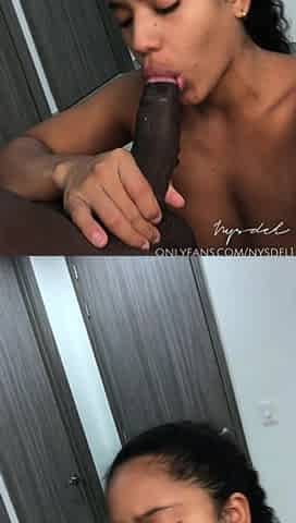 She Records Herself in a Selfie Giving Her Friend a Blowjob to Send It to Her Boyfriend -amateur Couple- Nysdel