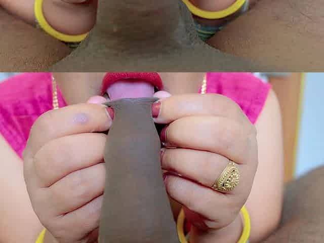 Dirty Foreskin Blowjob Cumshot on Face by Tongue and Lips with Friend's Beautiful Hot Wife