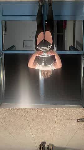 Sissy screwing BBC Vibrator in public stairwell