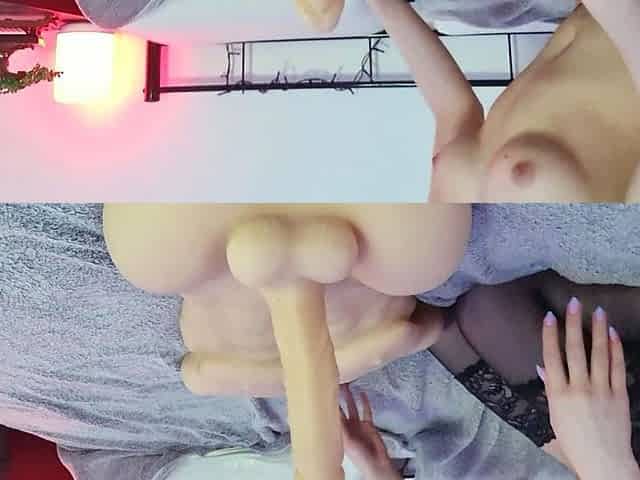 Masturbating loving babe solo toy plays with enthusiasm