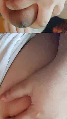 SLUTTY Wife Pressing Her BREASTS.! ???? HOME ALONE.!!