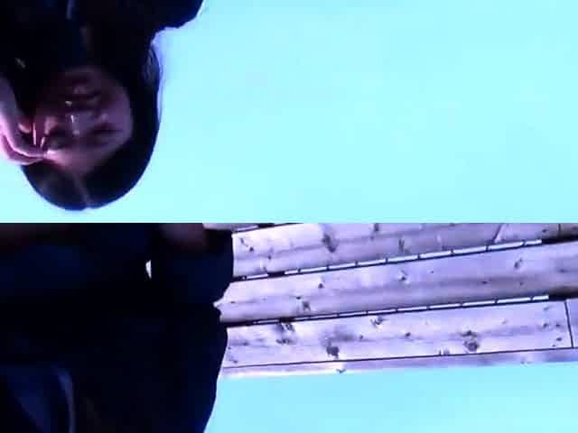 Cheating Asian Woman Sucks Dick on Balcony