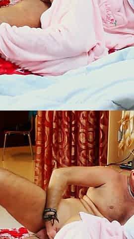 Stepsister Caught Fucking in Ass Stepfather and Stepdaughter, Anal Sex in Pajama