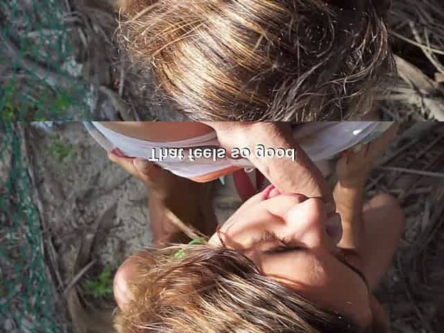 Latina Creampie and Facial on the Beach