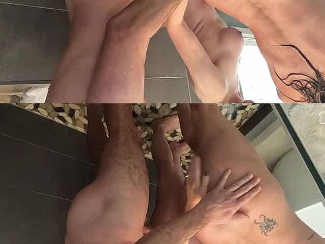 Shower Threesome to Conserve Water