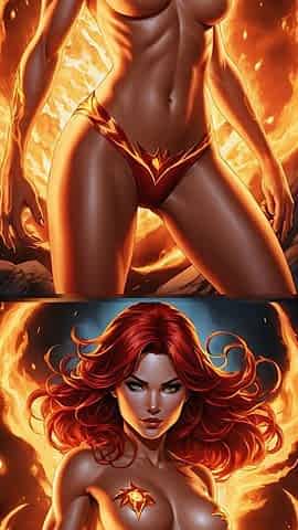 Nude Inferno Radiant Solar Fire Slideshow