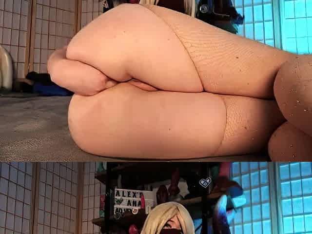 Sexy anal fisting and colossal dildo deep in anus hole