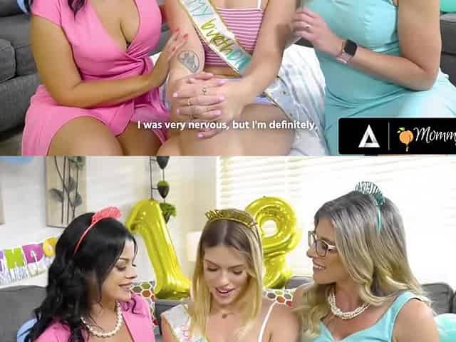 18yo Birthday Girl Has A Threesome Surprise